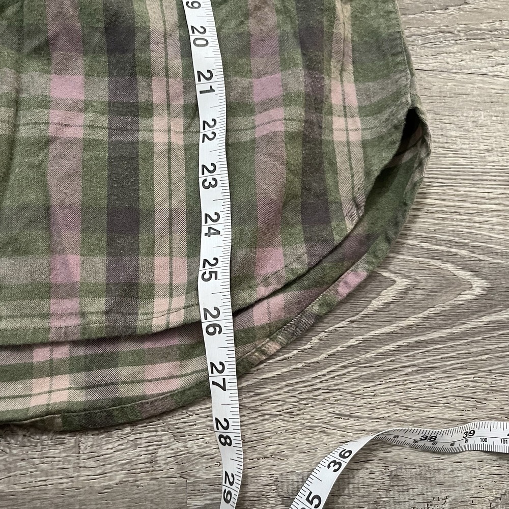 REI Co-Op Sahara Thermal Shirt Button Down Pocket Plaid‎ WOMENS LARGE - Picture 3 of 4